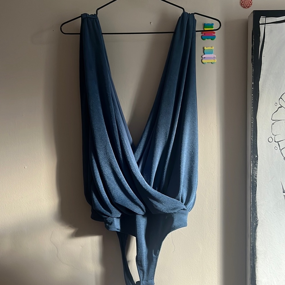 Free People blue bodysuit